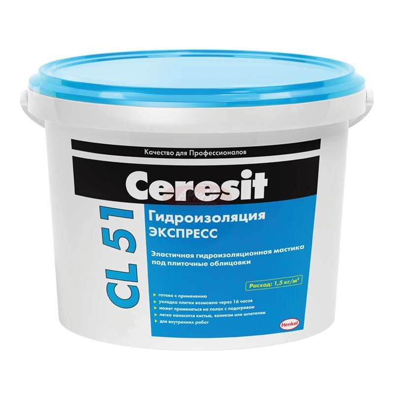 Мастика гидроизоляционная CERESIT CL51 5кг без запаха