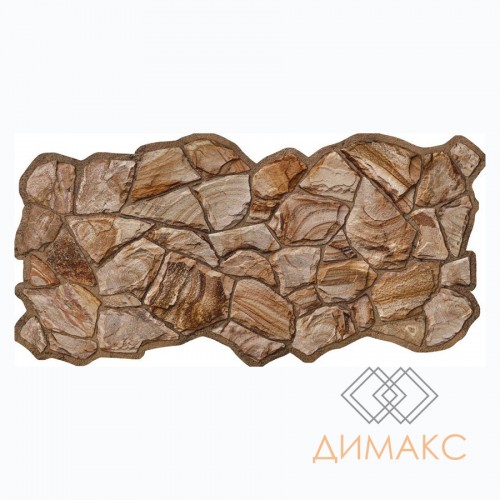 Панель ПВХ 980х480мм Камни Песчаник коричневый