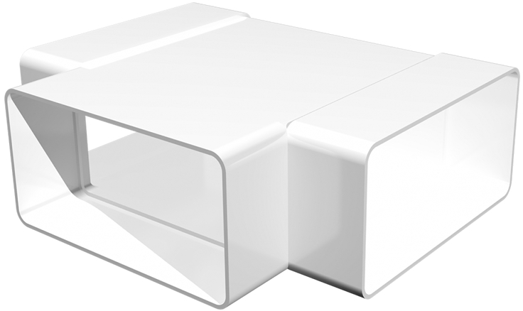 Тройник Т-образный пластик 60х120мм