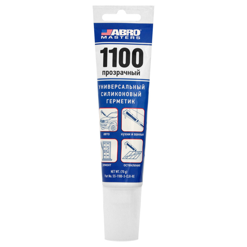 Герметик силиконовый Abro Masters 1100 белый 70г