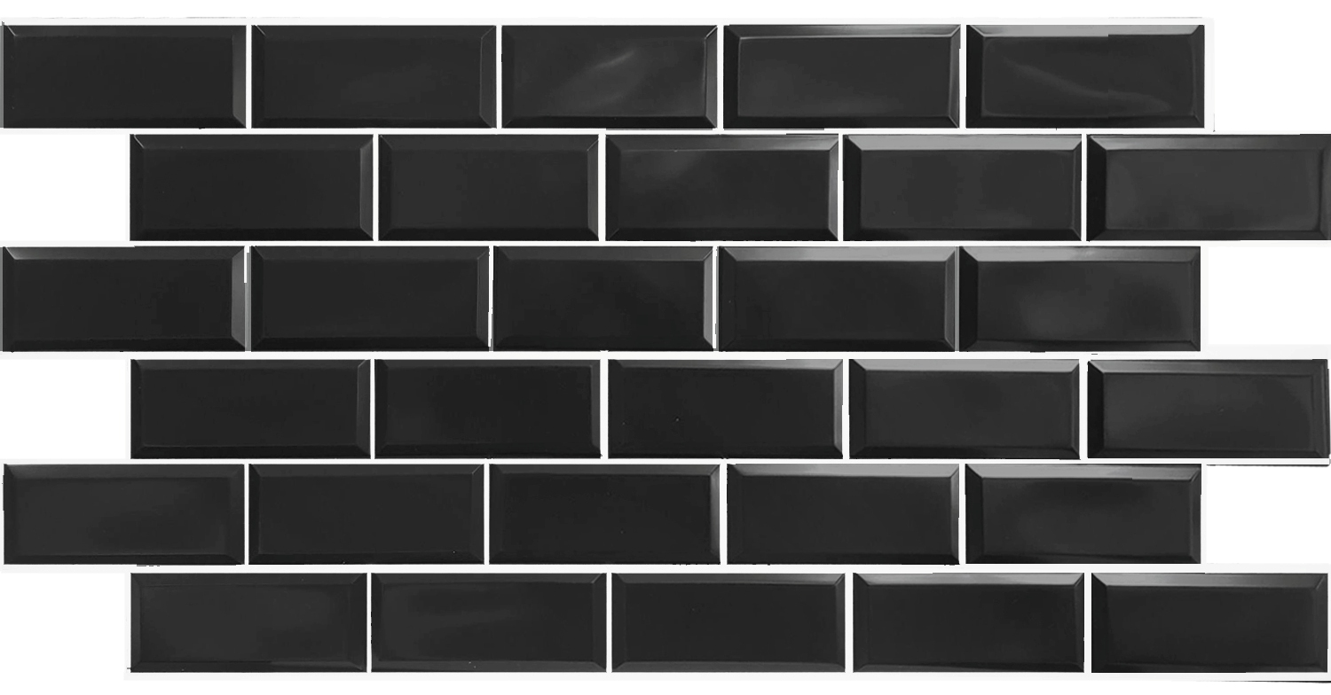 Панель ПВХ 960х498мм Кирпич черный