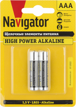 Батарейка Navigator NBT-NPE-LR03-BP2