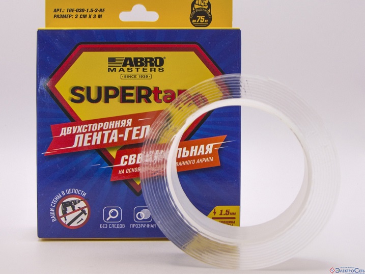 Лента-гель двухсторонняя 3см*2мм*3м ABRO Masters