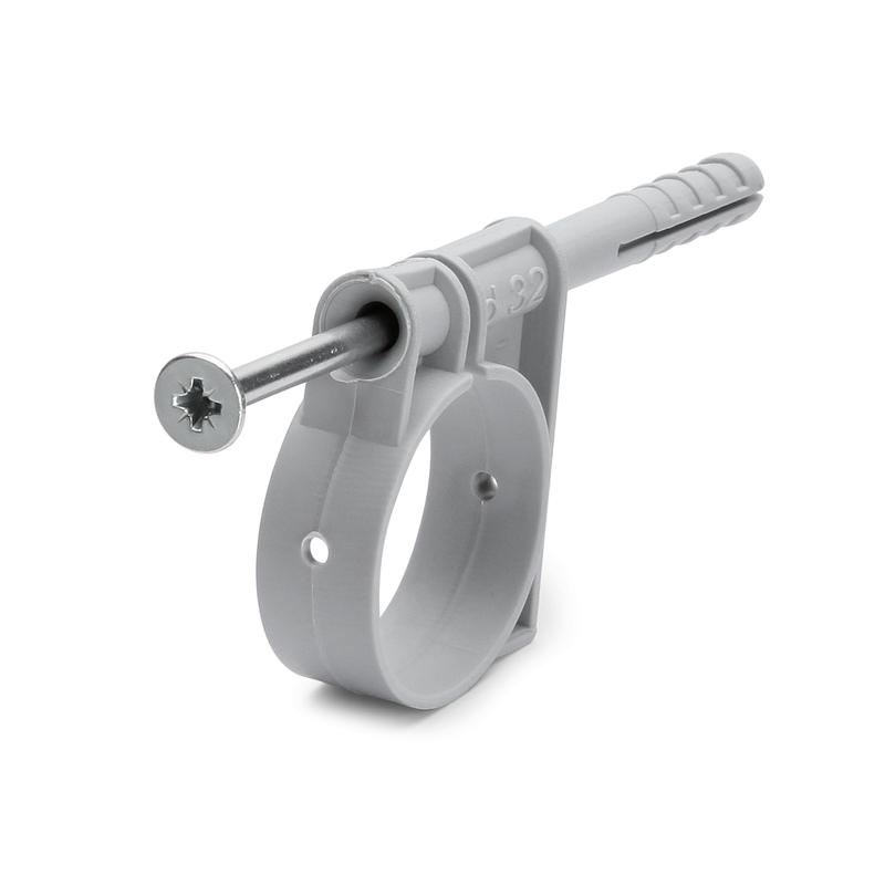 Хомут для труб быстрого монтажа 20х6х35мм с гвоздем