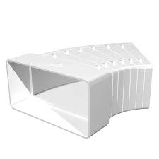 Колено разноугловое горизонтальное пластик 60х120мм