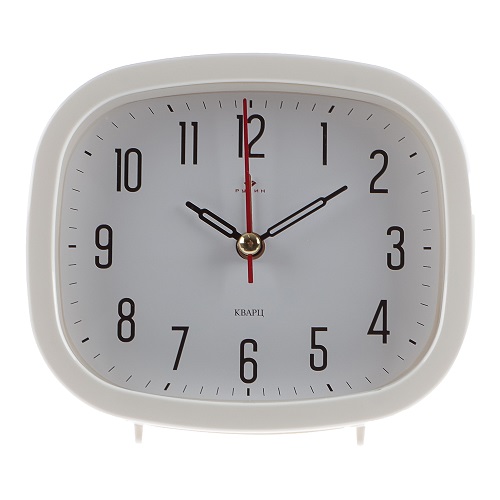 Часы-будильник кварц. Классика черный, белый